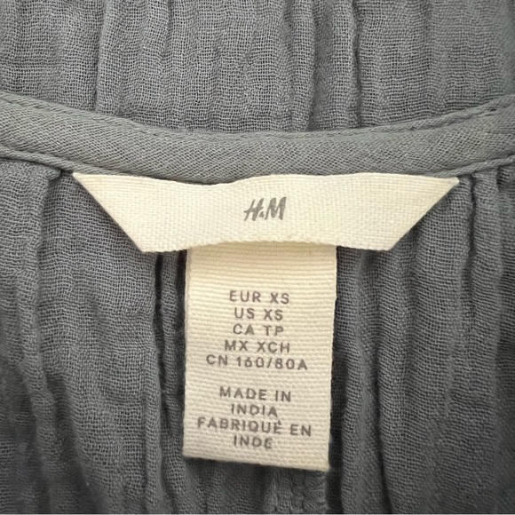 H&M Dresses Hm Midimaxi Gauze Cotton Slip Dress Dusty Blue Xs